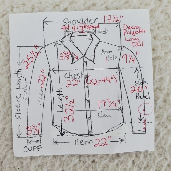 COPY Vtg H Bar C Shirt Men 15 1/2 Long Tail Slim Pearl Snap Tan Dacron Polyester - Picture 2 of 12